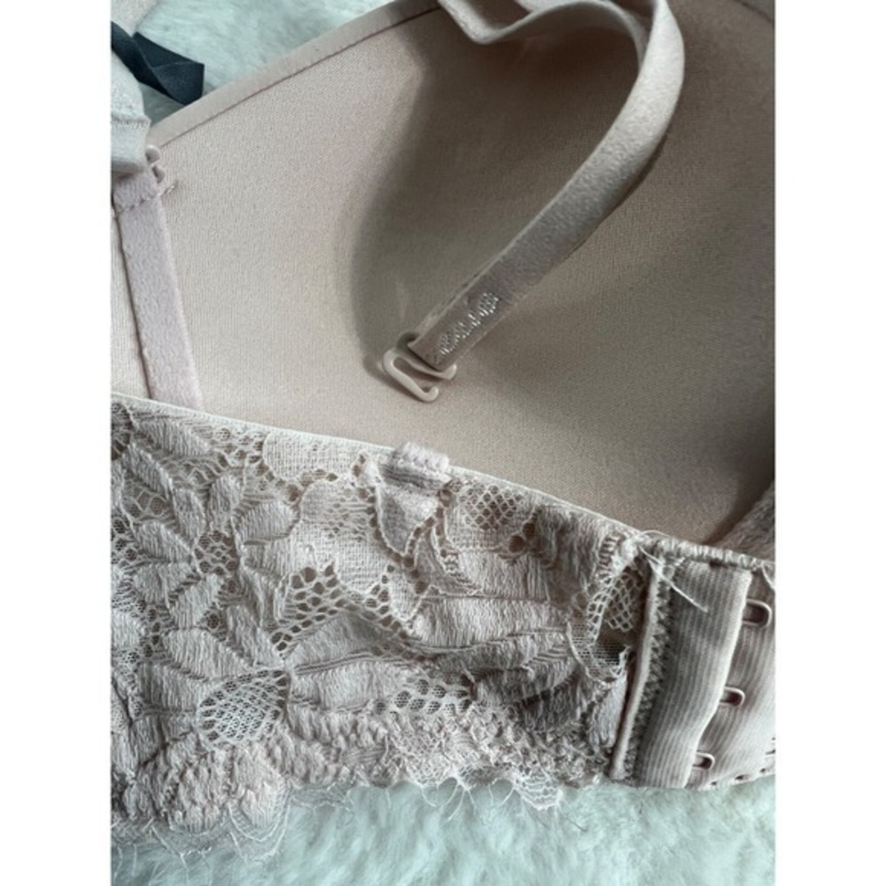 Aerie Real Sunnie Strapless Lightly Lined Bra Womens Removable Straps Pink 32D - Picture 3 of 6